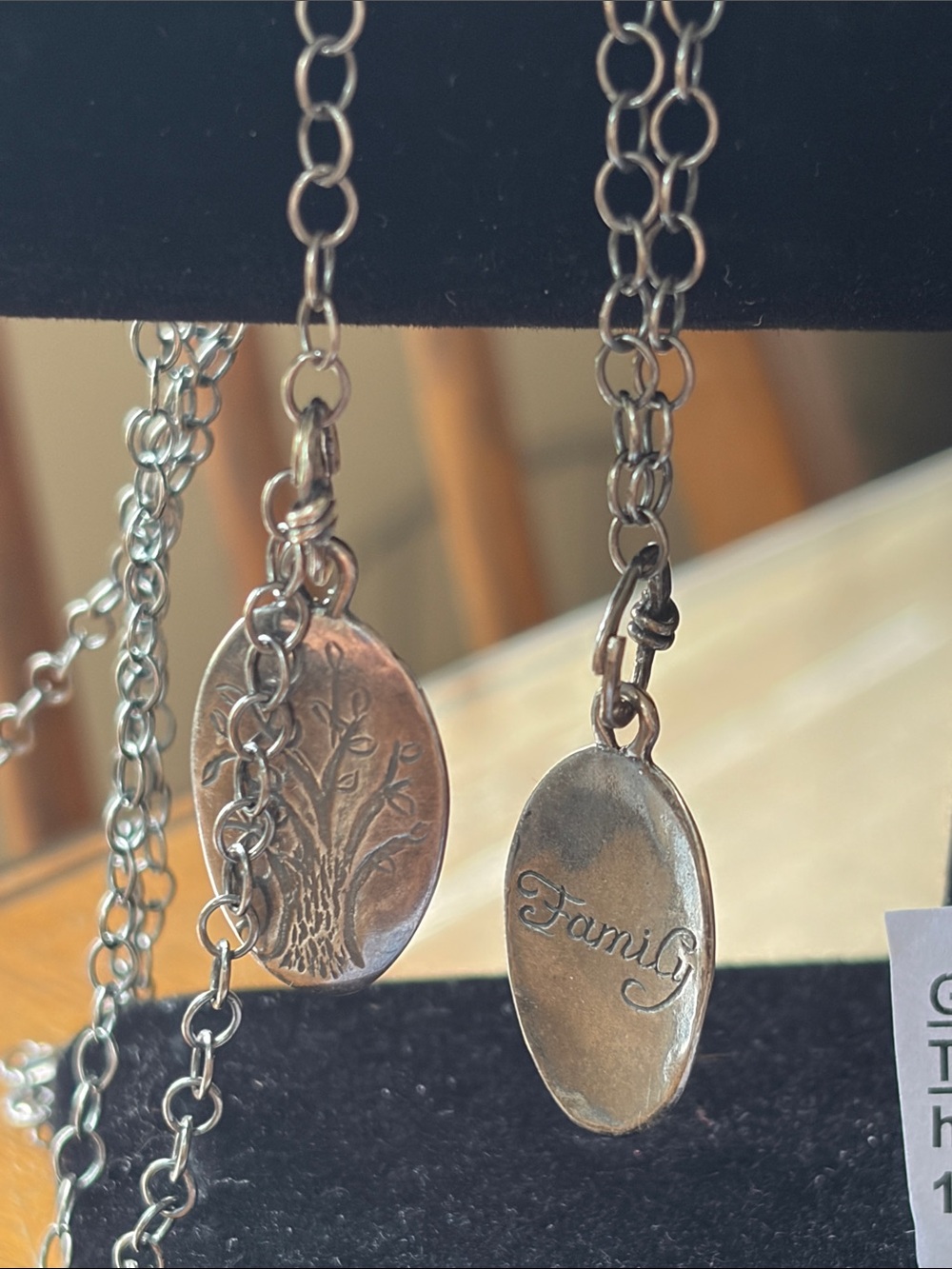 Silpada .925 Silver Tree of Life and Family Oval Charm Necklace